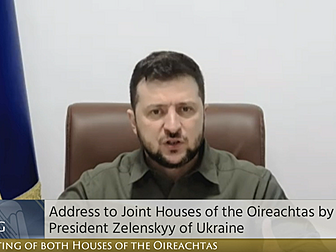 Ukrainian President Thanks Ire...